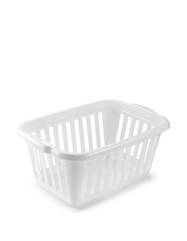 1136501 - panier é linge rectangulaire blanc