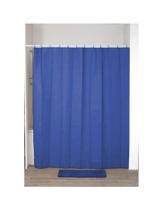 1101118 - rideau de douche peva 180x200 cm - bleu marine