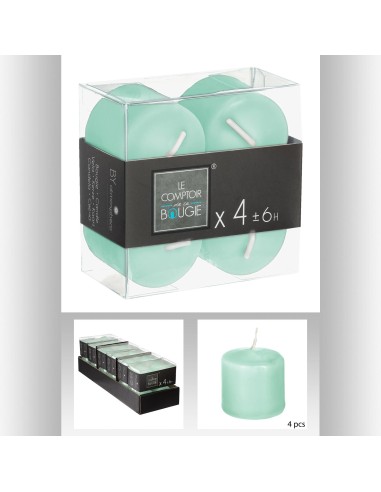 103190e-bougie vtv menthe 3.8x3.8 x4 D. 3,9 x P. 3,5 cm