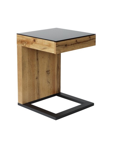 chevet opta 40x40x55cm glass 01 noir