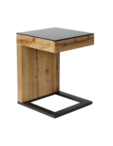 chevet opta 40x40x55cm glass 01 noir