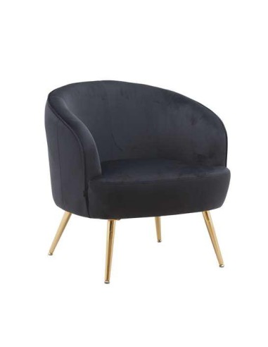 454100-fauteuil topim en velours noir