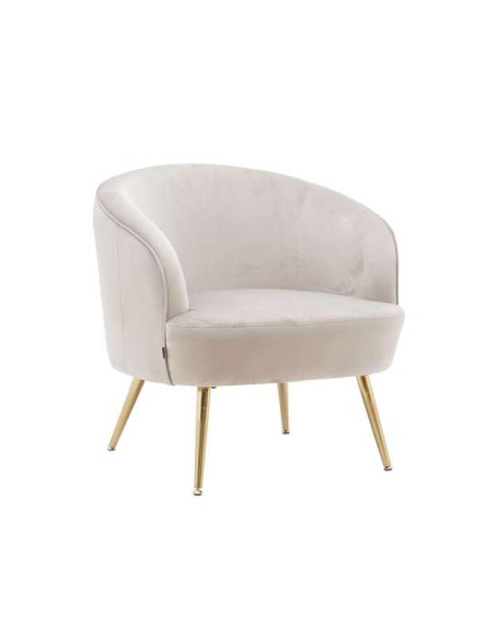 454117-fauteuil topim en velours beige