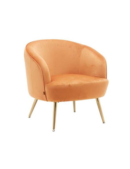 454124-fauteuil topim en velours rouille