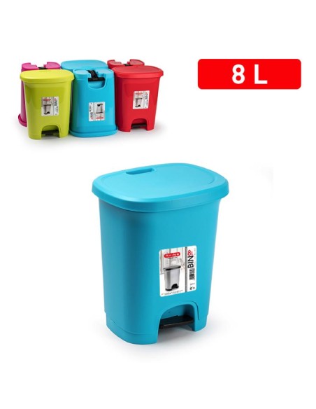 12230 - poubelle é pedale color 8l