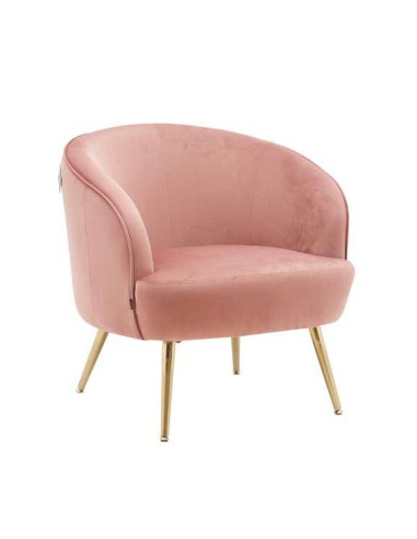 454131-fauteuil topim en velours rose