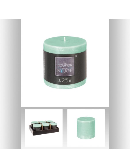 123064e-bougie rnd rustic menth 6.7x7