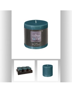 123064c-bougie rnd rustic canar 6.7x7 D. 6,7 x H. 7 cm