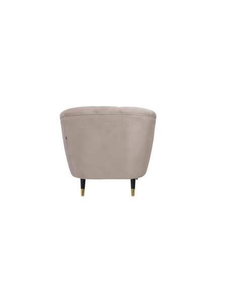 454360-brooklyn 1plc fauteuil velours taupe 82x75x75cm