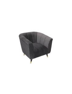 454377-brooklyn 1plc fauteuil velours rouille 82x75x75cm