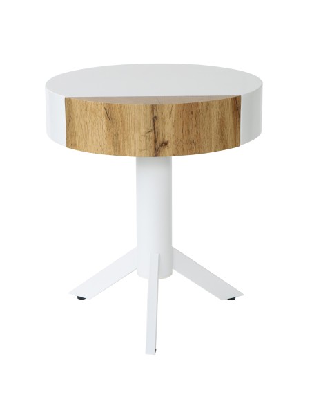 chevet rond fonas 45x45x52 blanc