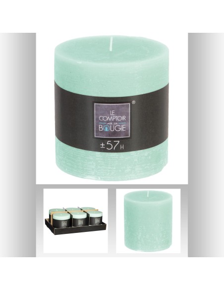 103124e-bougie rnd rustic menth 10x10 D. 10 cm