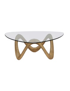 table basse en verre vague 106x106x40cm pds oak bois