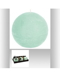 103144e - bougie boule rustic menth  d12 D. 12 cm