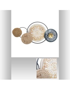 173895 - deco murale met/bois 98x50