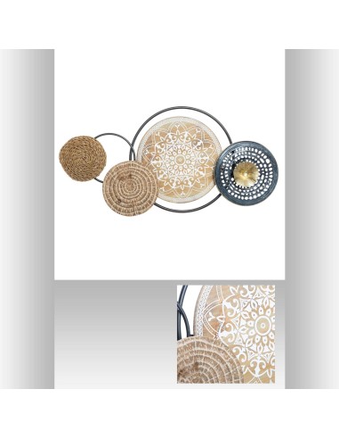 173895 - deco murale met/bois 98x50