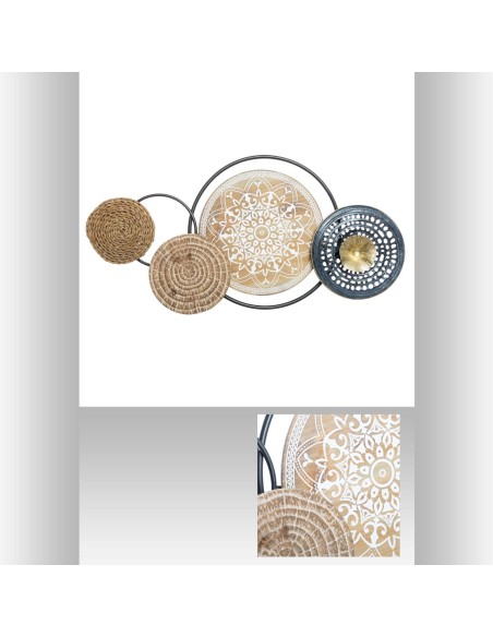 173895 - deco murale met/bois 98x50