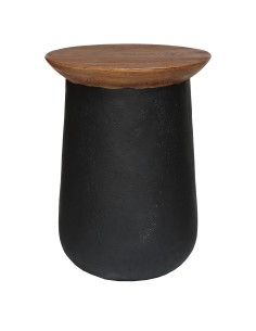 bout de table matos noir 50x50x68cm  pds chene clair