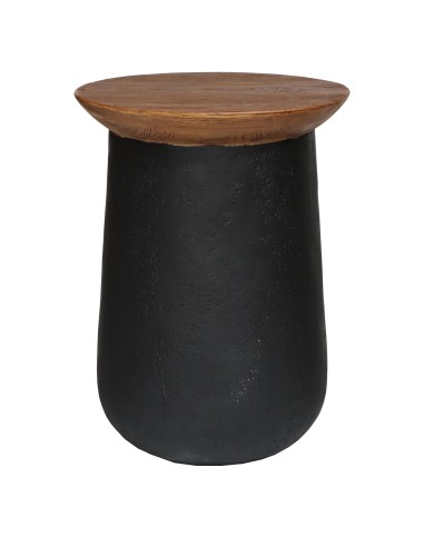 bout de table matos noir 50x50x68cm  pds chene clair