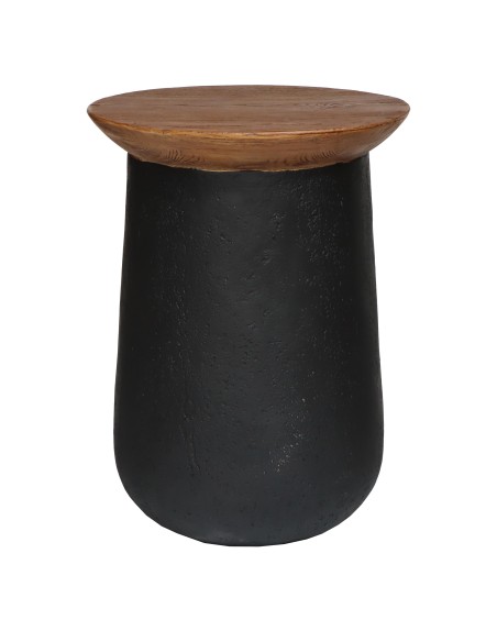bout de table matos noir 50x50x68cm  pds chene clair