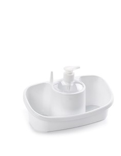 1154301 - porte éponge distributeur de savon blanc