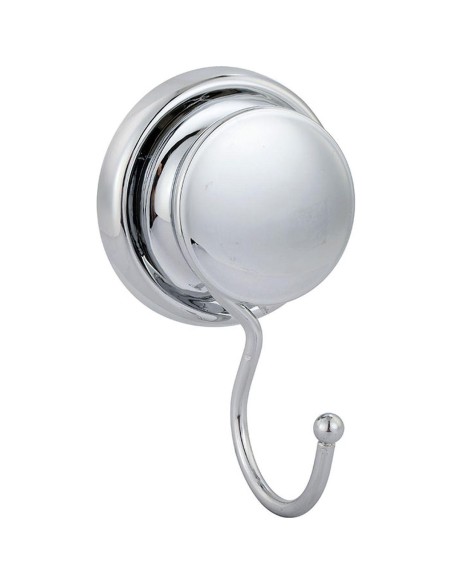 917099 - crochet metal sur ventouses - chrome
