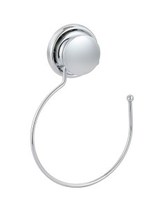 917299 - porte serviettes rond metal sur ventouse - chrome