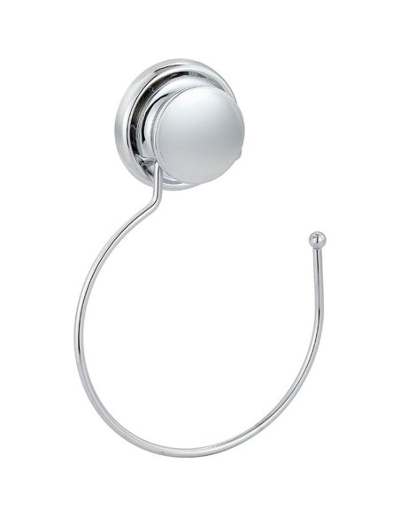 917299 - porte serviettes rond metal sur ventouse - chrome