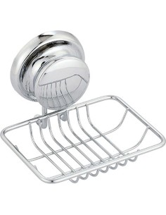 917499 - porte savon metal sur ventouse - chrome