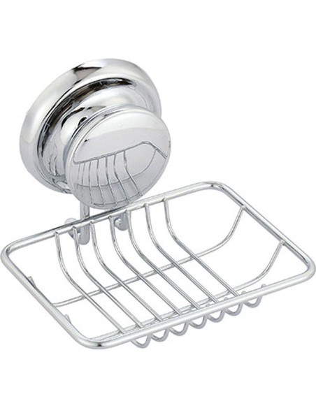 917499 - porte savon metal sur ventouse - chrome