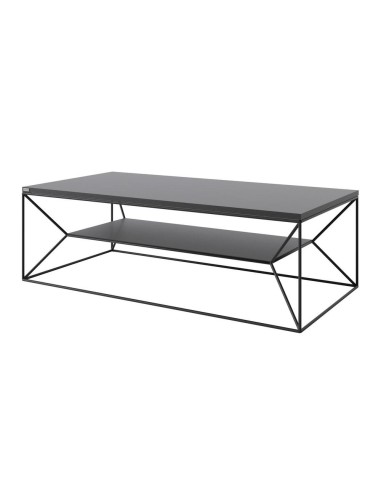 kumi - table basse rectangle kumi 100x30x45 noir