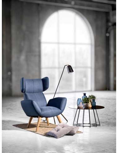 vist - table basse ronde vist 80x40 en bronze pds noir