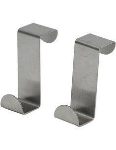 9691102 - set 2 petites pateres acier inoxydable a suspendre - chrome