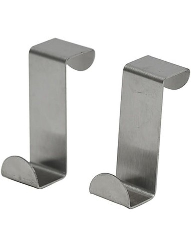 9691102 - set 2 petites pateres acier inoxydable a suspendre - chrome