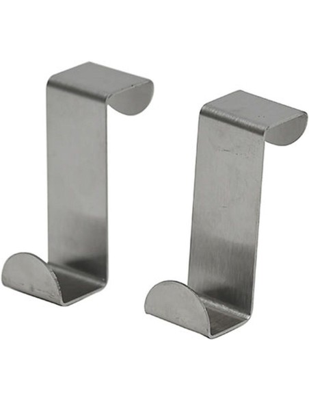 9691102 - set 2 petites pateres acier inoxydable a suspendre - chrome