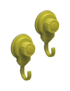 9714140 - set de 2 crochets promo pp sur ventouses - vert