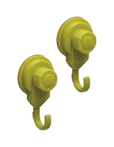 9714140 - set de 2 crochets promo pp sur ventouses - vert