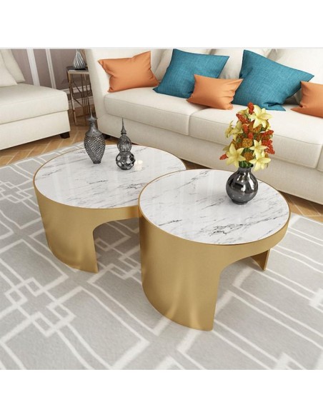 set de 2 table karan basse gm80x42 pm60x50cm