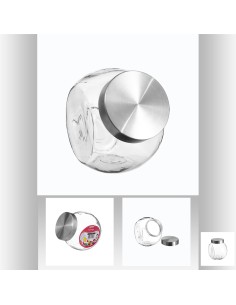 146693 - bocal pen ver+inox 0,65l nixo L. 14,3 x P. 8,5 x H. 13 cm