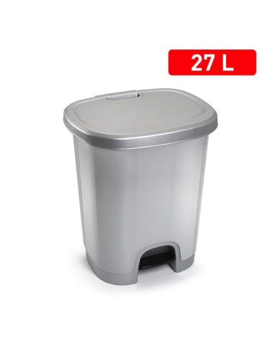 1206112 -poubelle avec pedale color 27 l argent