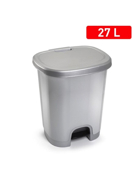 1206112 -poubelle avec pedale color 27 l argent
