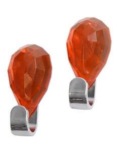 9210120-set de 2 crochets adhesifs deco diamant - orange