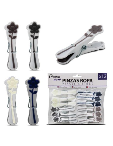 224076 - pince a linge fleur x12 asst