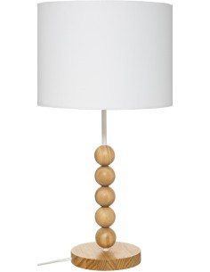 173230 - lampe droit pin "nino" blanc h.48