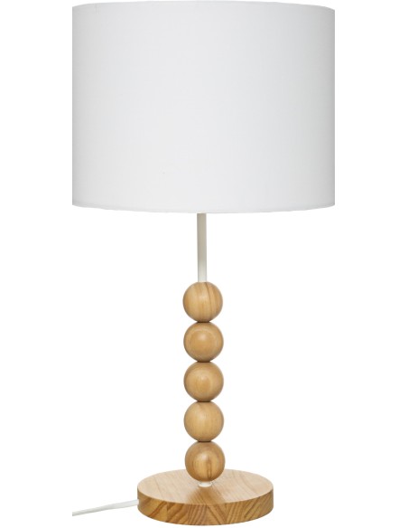 173230 - lampe droit pin "nino" blanc h.48