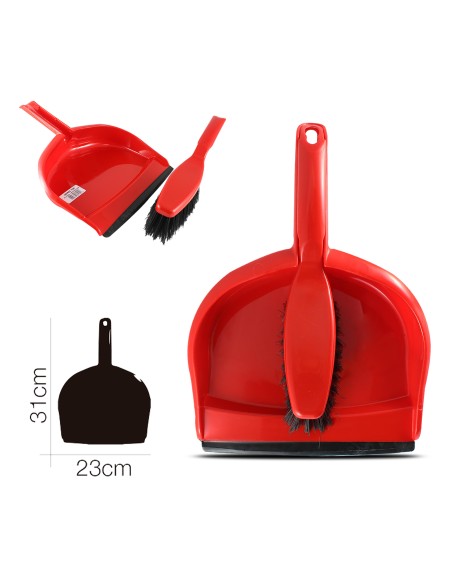 228394 - pelle balayette  rouge h31 x 23 x 8 cm