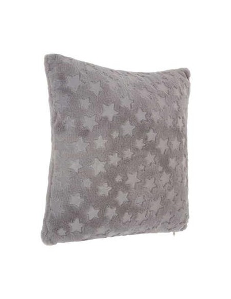127232c - coussin fake fur gris 40x40