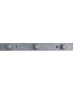 9693180 - patere bois a fixer 3 crochets - gris