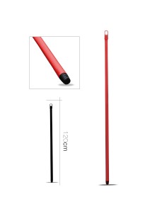 manche a balai métallique rouge 120 cm