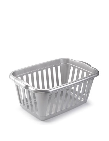 1136512 - panier é linge rectangulaire argent
